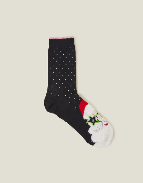 Starry Eyed Santa Socks, , large