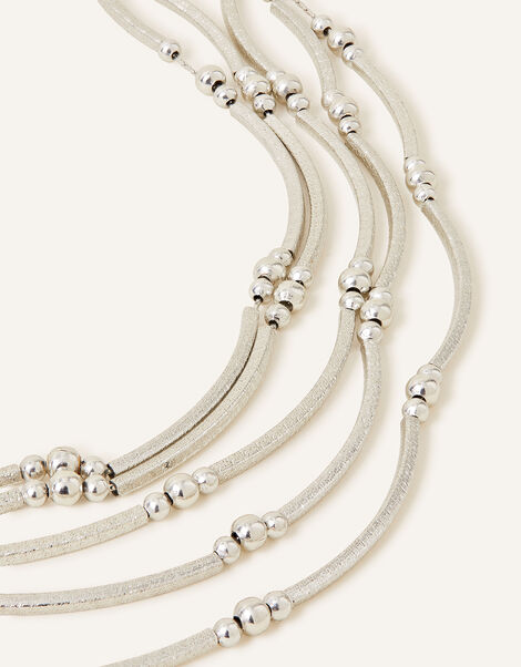 Layered Bead and Bar Necklace, , large