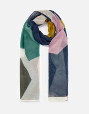 Kita Geo Print Scarf in Recycled Polyester, , large