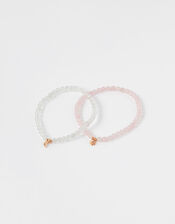 Healing Stones Bracelets - Rose Quartz and Clear Quartz, , large