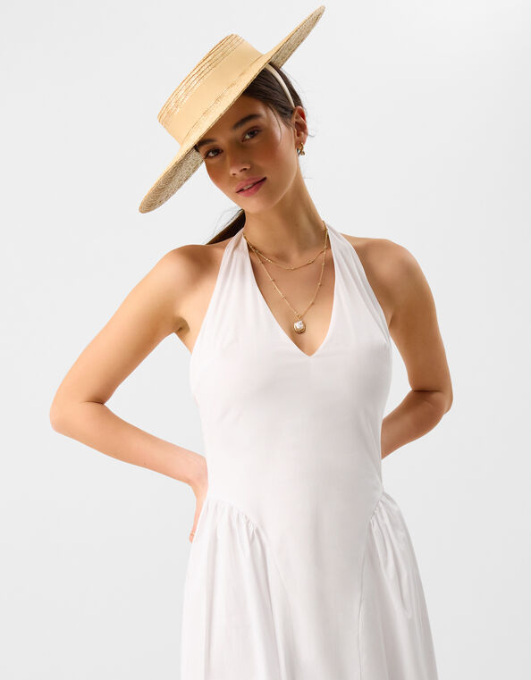 Straw Boater Fascinator, , large