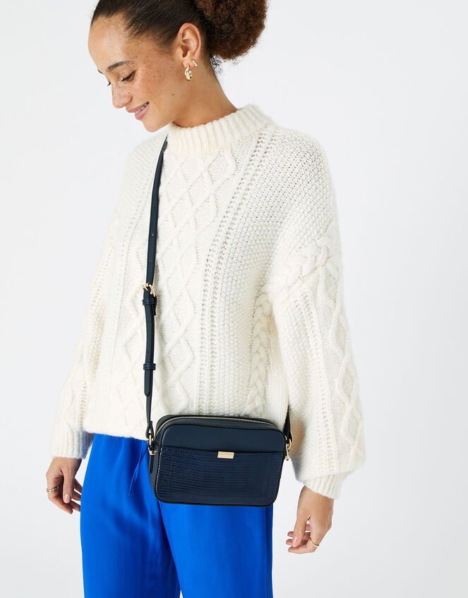 Piper Camera Cross-Body Bag, Blue (NAVY), large