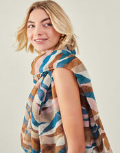 Brush Stroke Print Scarf, , large