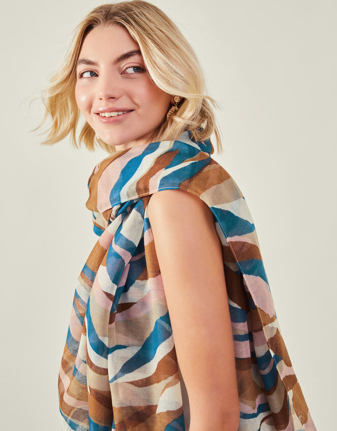 Brush Stroke Print Scarf, , large