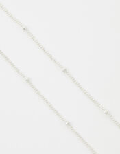 Sterling Silver Bobble Necklace, , large