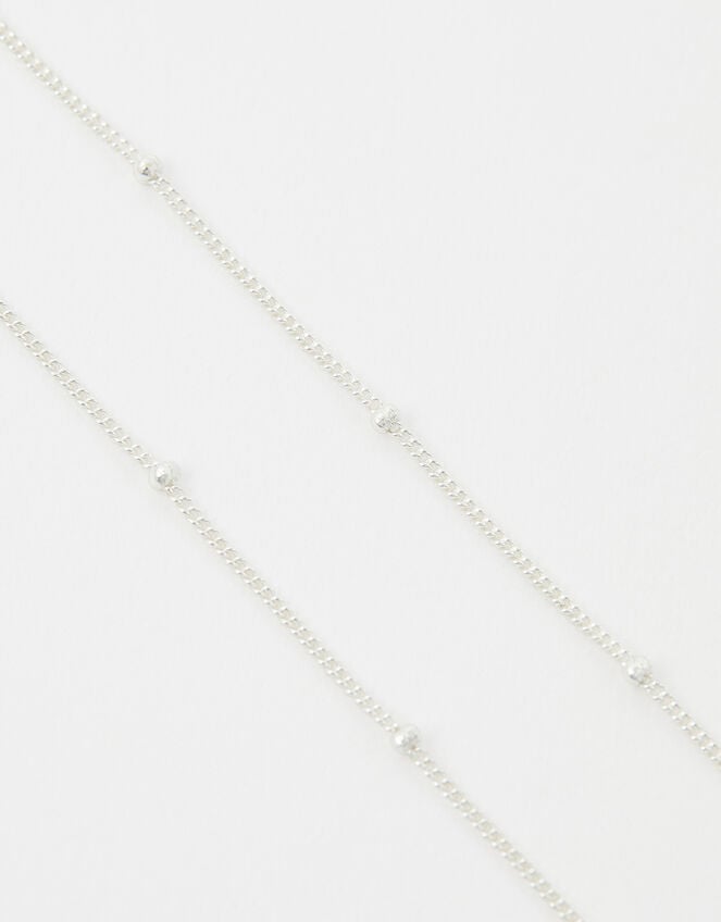 Sterling Silver Bobble Necklace, , large