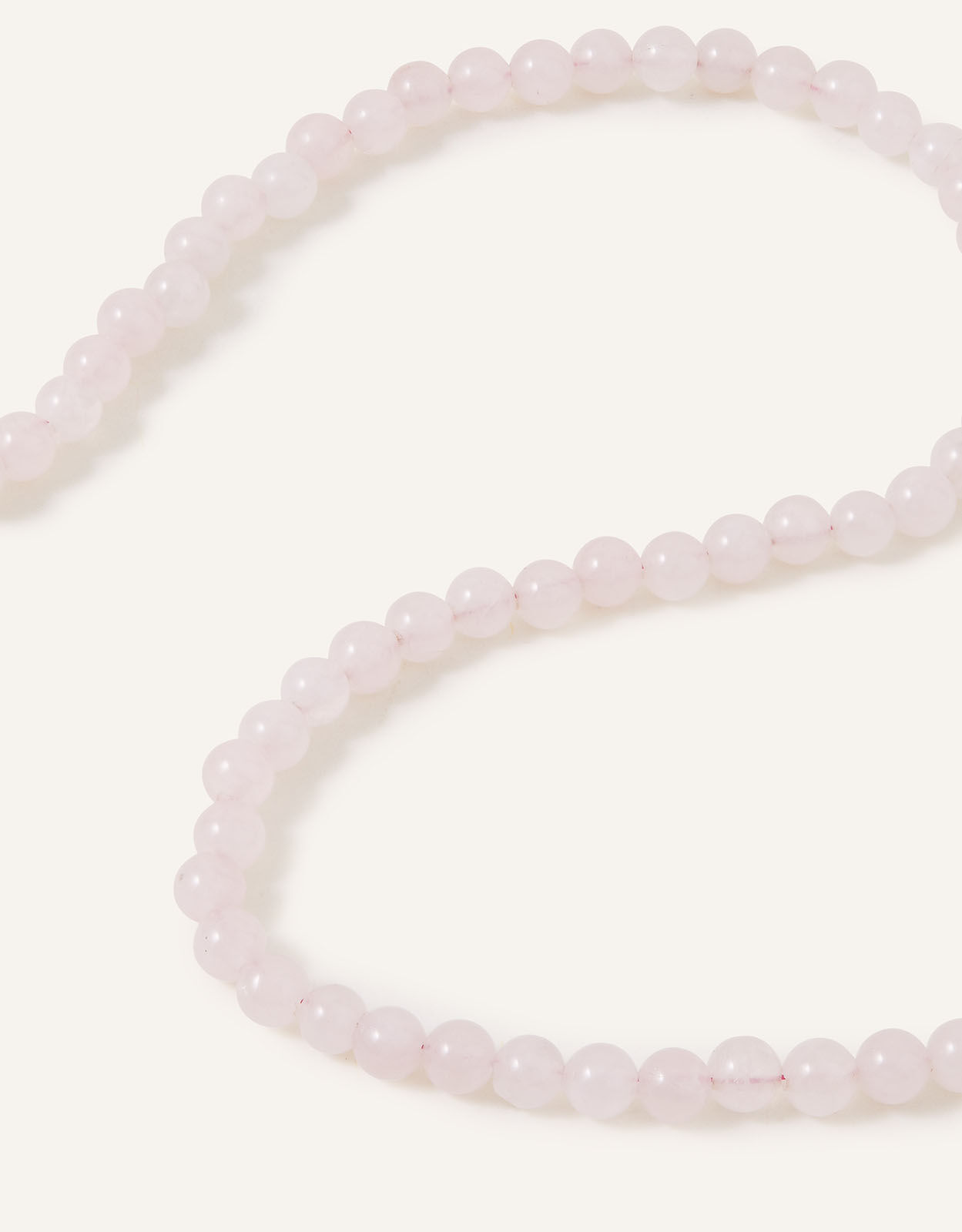 Rose quartz beaded necklace new arrivals