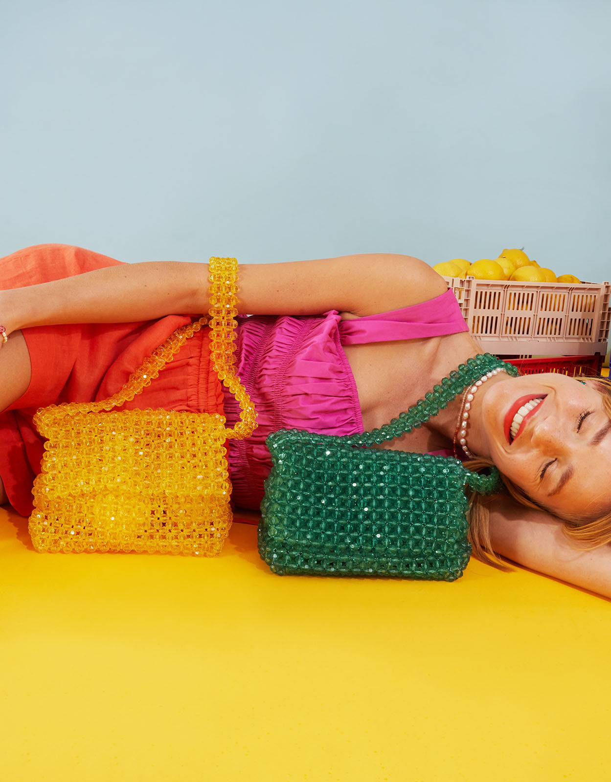 Accessorize yellow bag sales