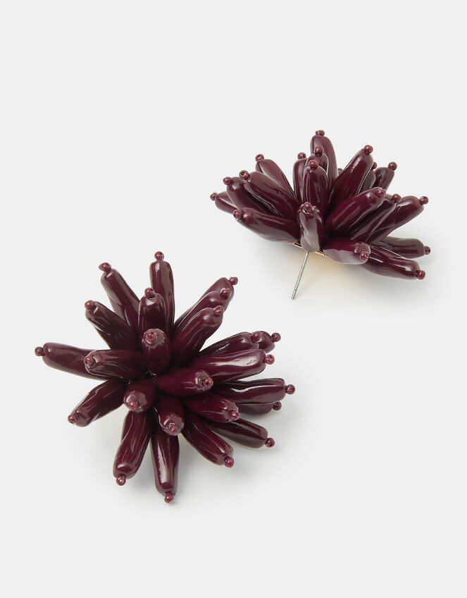 Chrysanthemum Flower Stud Earrings, , large
