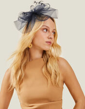 Mini Crin Fascinator, Blue (NAVY), large