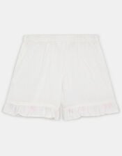 Sea Life Embroidered Shorts, White (WHITE), large