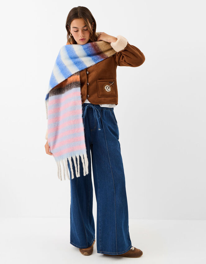 Super Soft Mix Stripe Scarf, , large