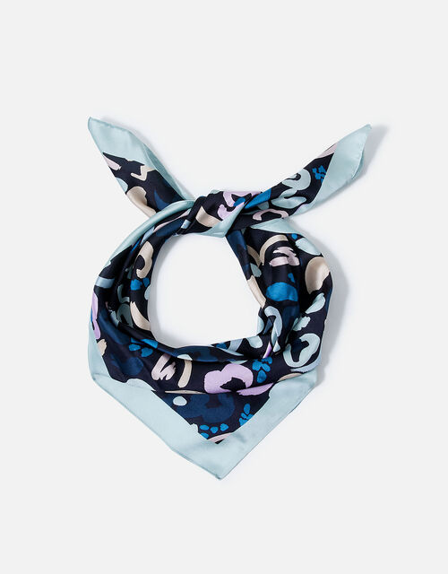 Anna Abstract Large Satin Square Scarf, , large