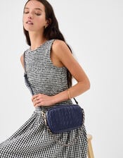 Small Ruched Crossbody Bag, Blue (NAVY), large