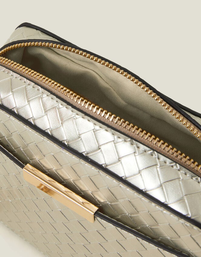 Metallic Weave Cross-Body, , large