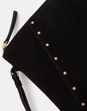 Stud Suede Clutch Bag, , large
