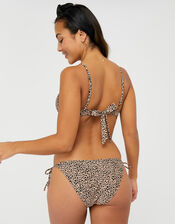 Leopard Tie-Front Triangle Bikini Top, Leopard (LEOPARD), large