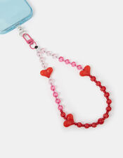 Heart Beaded Wrist Phone Strap, , large