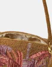 Beaded Fringe Shoulder Bag, , large