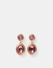 Oval Jewel Drop Earrings, , large