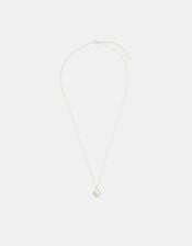Sterling Silver Mother of Pearl Clover Pendant Necklace, , large