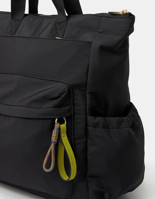 Nylon Top Handle Backpack, Black (BLACK), large