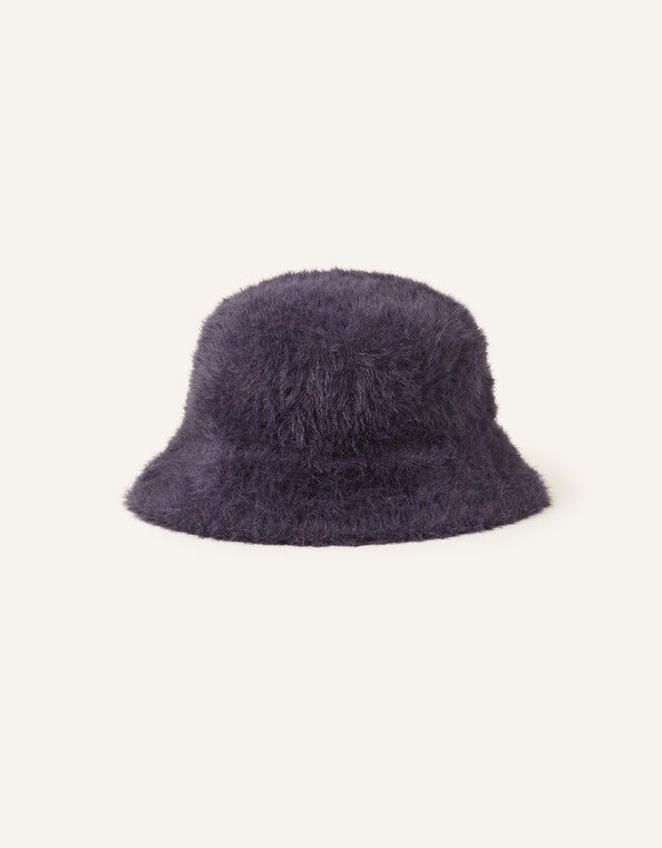 Fluffy Bucket Hat, Blue (NAVY), large