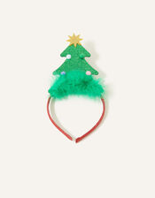 Girls Christmas Tree Headband, , large