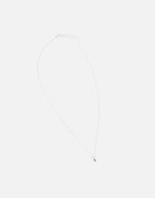 Sterling Silver Crystal Necklace, , large
