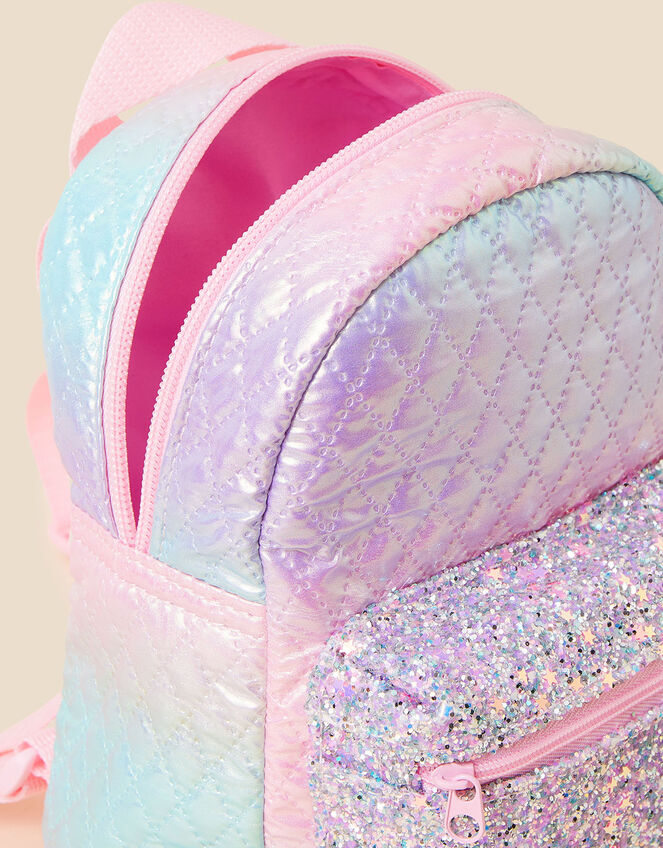 Girls Glitter Mini Quilted Backpack Girls backpacks Accessorize UK