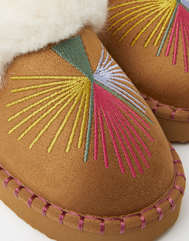 Embroidered Mule Slippers, Multi (BRIGHTS MULTI), large
