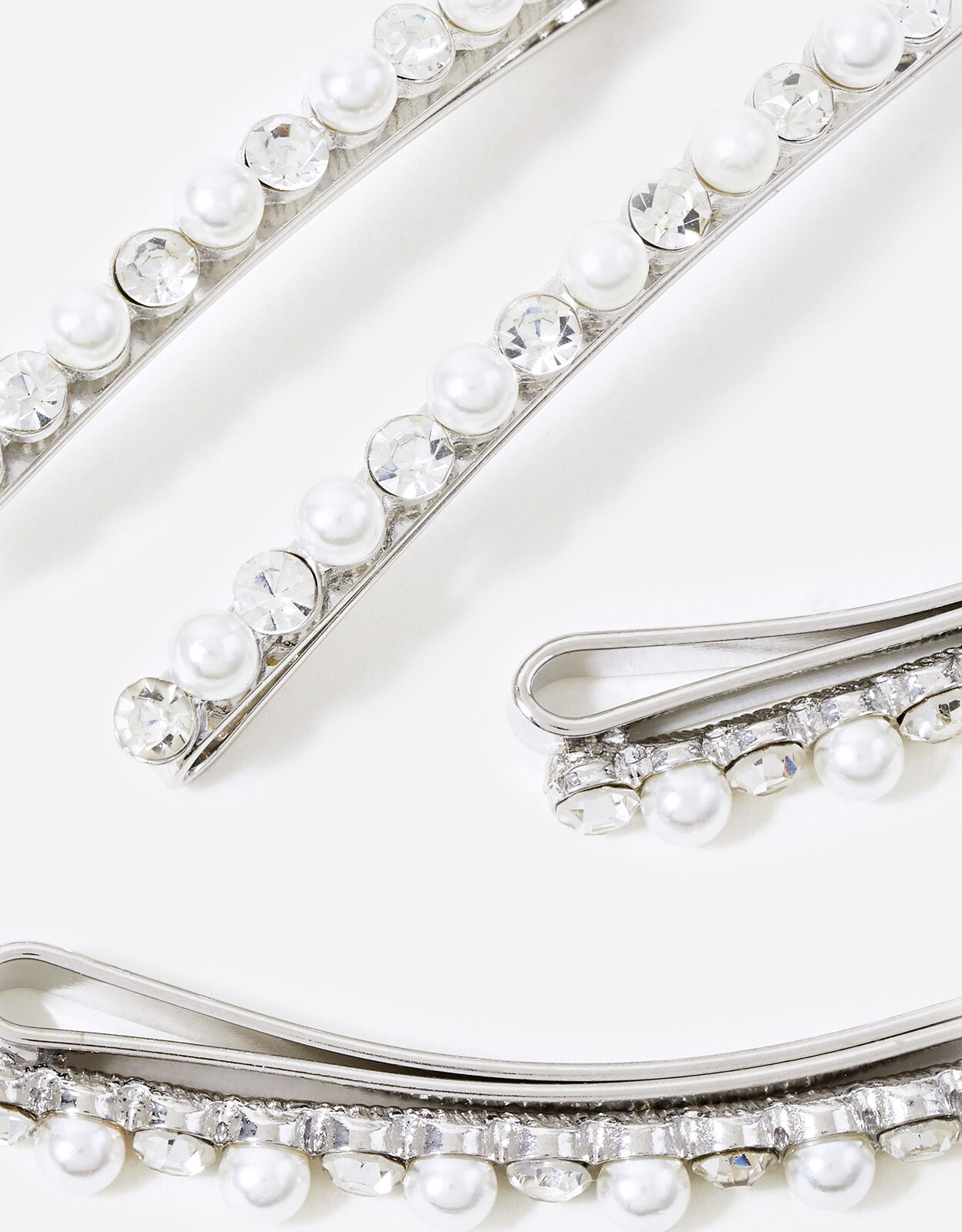 BRIDAL Pearl and Diamante Hair Slides