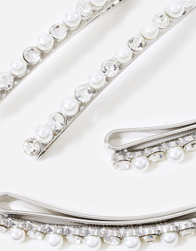 BRIDAL Pearl and Diamante Hair Slides Hair clips Accessorize Global