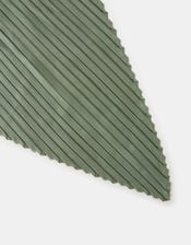 Pleated Square Satin Scarf, , large