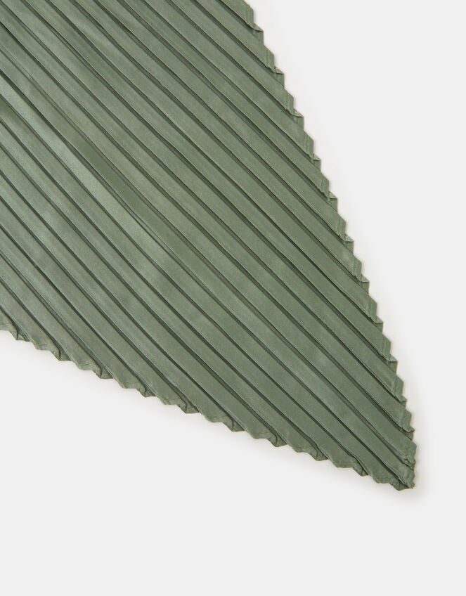 Pleated Square Satin Scarf, , large