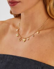 14ct Gold-Plated Charm Necklace, , large