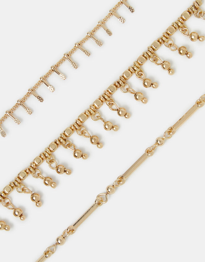 3-Pack Filigree Anklets, , large