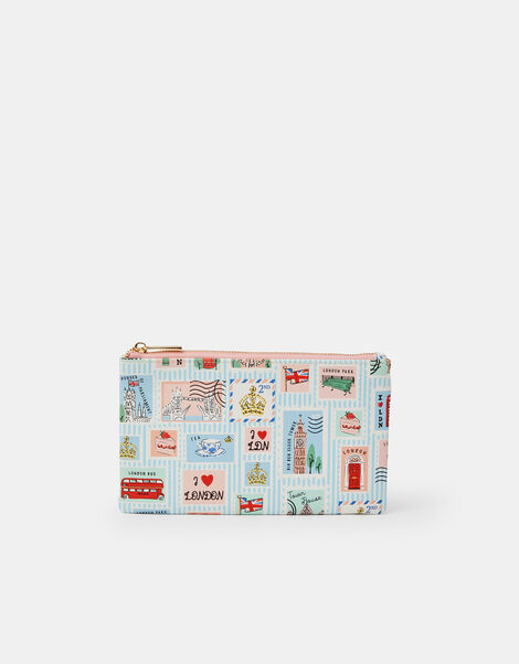 London Stamp Print Pencil Case, , large