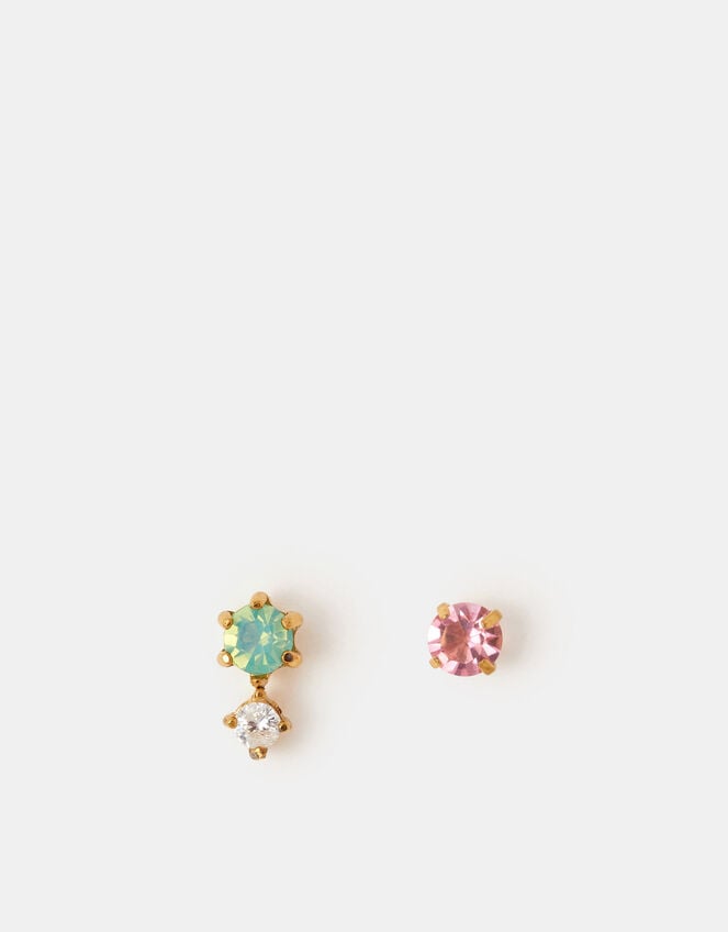 2-Pack 14ct Gold-Plated Surgical Steel Flatback Studs, , large