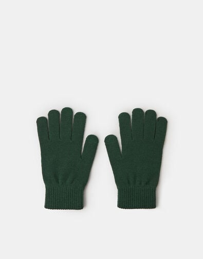 Stretch Touchscreen Gloves, Green (GREEN), large