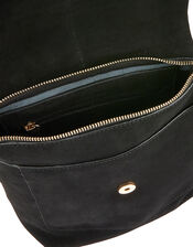 Maud Suede Backpack, Black (BLACK), large