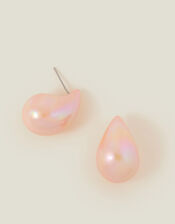 Pearly Chunky Curve Drop Earrings, , large