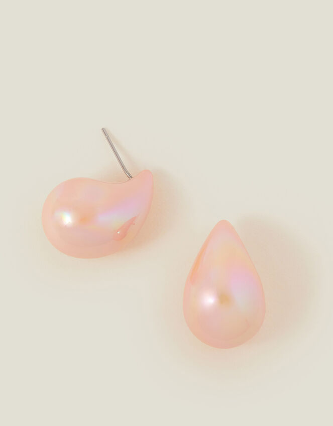 Pearly Chunky Curve Drop Earrings, , large