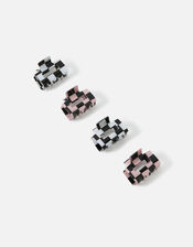 Checkerboard Claw Clip 4 Pack, , large