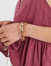 8-Pack Mix Bead Stretch Bracelets, , large