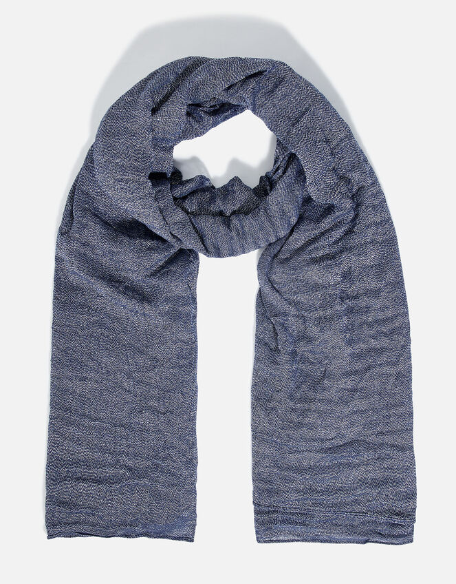 Glitter Occasion Scarf, Blue (NAVY), large