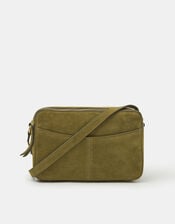 Double Zip Suede Camera Bag, , large