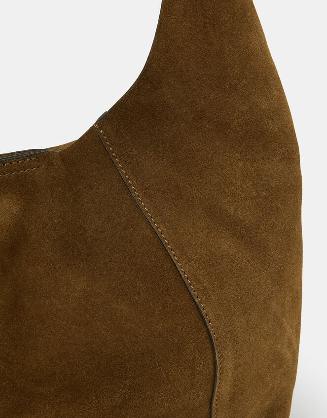 Large Suede Shoulder Bag, , large
