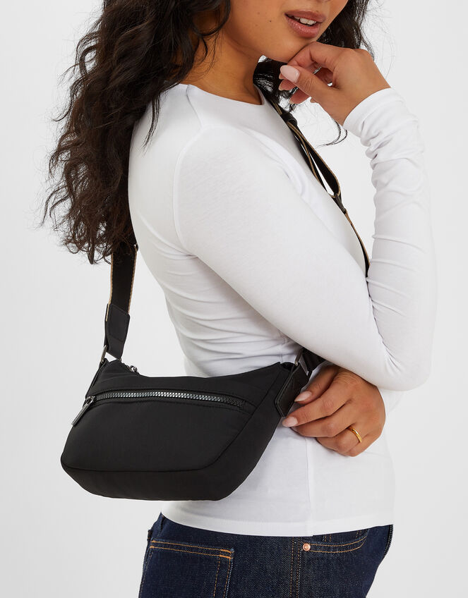 Nylon Cross Body Bag, , large