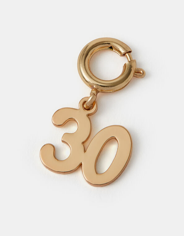 Birthday Age Jewellery Charm, Gold (GOLD), large